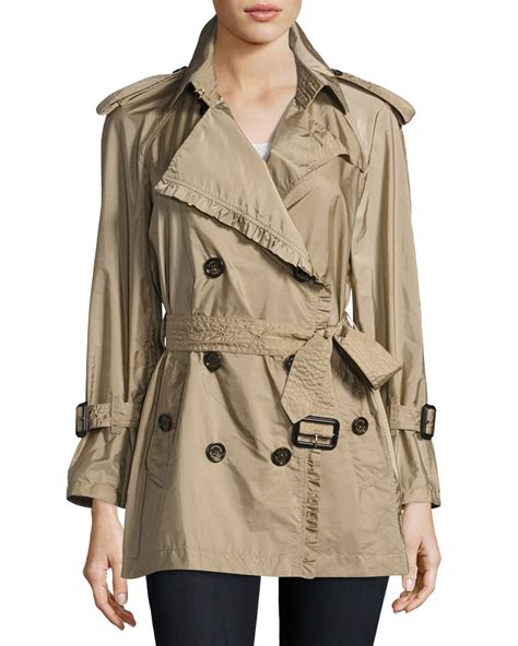 burberry ruffle trench coat|Burberry trench coat clearance.